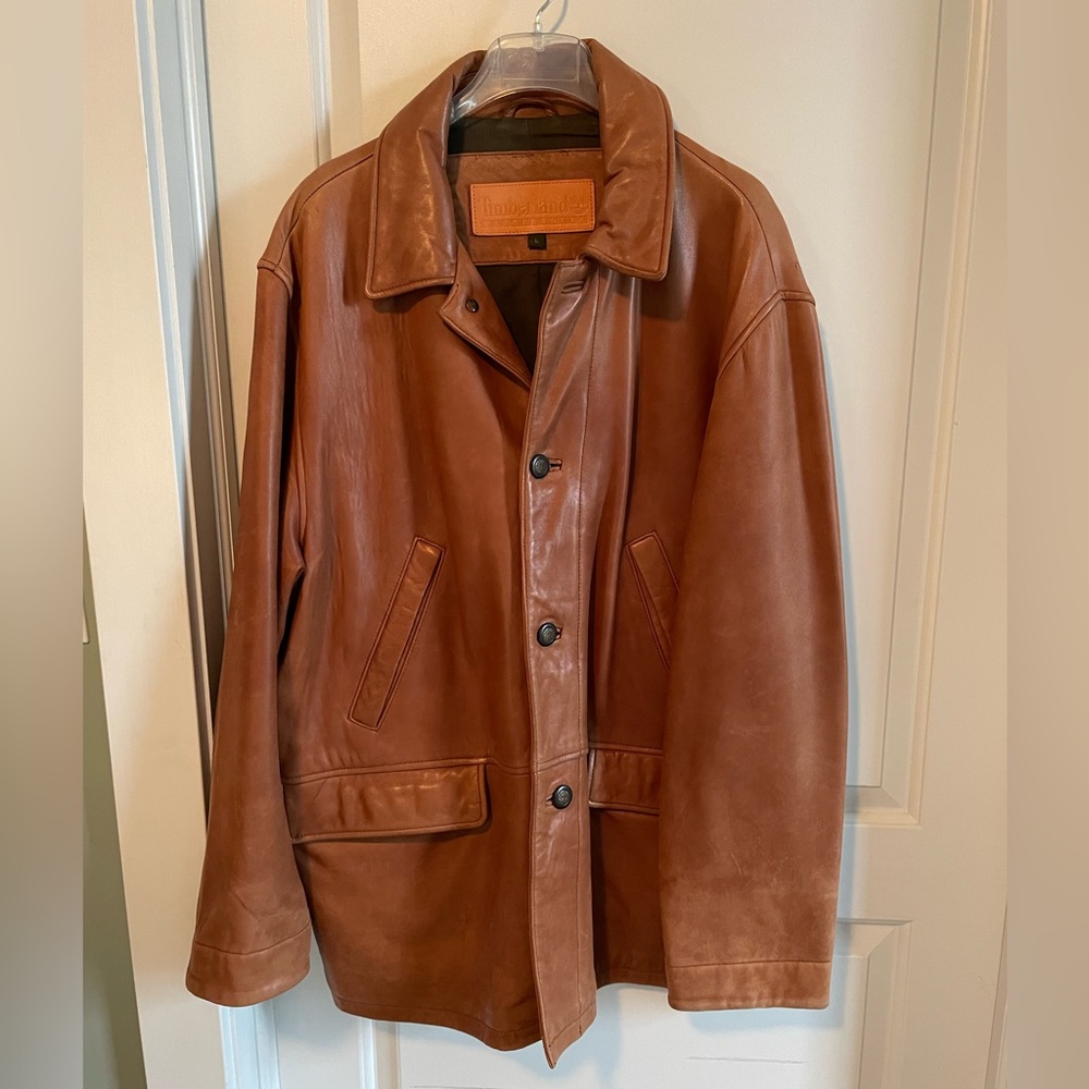 Timberland Men’s Waterproof Leather Jacket Size L